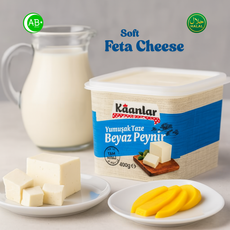 Soft Feta Cheese Peynir Halal Kaanlar Turkiye 할랄 소프트 페타 치즈 페이니르 칸라르 터키, 400g, 1개