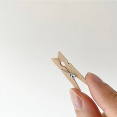 홈카페 인테리어 소품 원목 나무 집게 중형 35mm 메모 사진 홀더