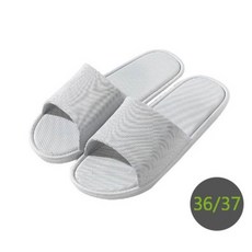 浴室拖鞋 防滑止滑 厚底居家室內拖 浴室拖 防水耐磨 BE694, 1個, 灰色36/37