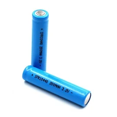 충전식 리튬 인산염 배터리 3.2V 10440 AAA 500mah 로트당 2 개, 01 하얀색