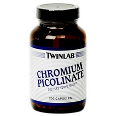 TWINLAB 吡啶甲酸鉻膠囊, 200顆, 1罐