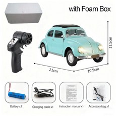 1/16 비틀 RC카 클래식 등반 모델, Blue Foam box