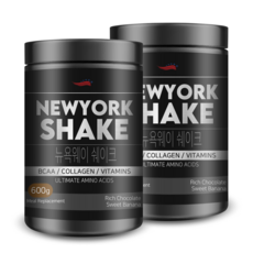 1+1 식사대용 단백질쉐이크 다이어트쉐이크 뉴욕웨이 쉐이크 초코바나나맛, 600g, 2개