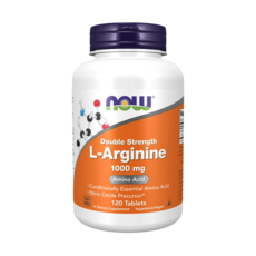 NOW Foods Double Strength L-Arginine胺基酸錠, 120顆, 1罐