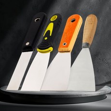 木柄批土刀 雙色柄不鏽鋼漆刀 油灰刀 白鐵鋼面刮刀 鏡面木柄漆刀, 1個, 【GK250】木柄,D-3吋