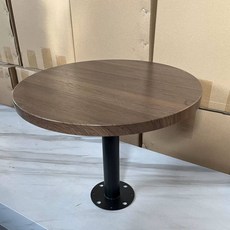 테이블 스텐 벽걸이 원형 까페 원탁, 호두나무블랙 직선막대 40x30cm
