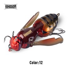 말벌 미끼 2g 40mm 6g 48mm 부동 곤충 생체 공학 Swimbaits 배스 잉어, 40mm 4 2G, 12