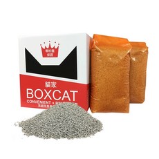 BOXCAT 紅標頂級除塵除臭貓砂貓屋精裝組11KG 國際貓家 貓砂盆 貓廁所, 1個, 兩箱(NT650/箱)