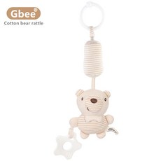 Gbee 有機棉兔子風鈴新生兒玩具, 小熊風鈴, 1個