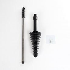 DFMEI 家用活塞式馬桶疏通器廁所座便皮吸抽搋子通堵塞神器手動通廁工具, 1個, 黑色+空白盒+英文說明包裝:如圖
