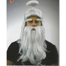 東方仙人 假髮組 (含鬍子) - 派對表演道具, 詳見包裝