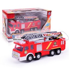 DIU 玩具電動消防車 兒童玩具仿真可噴水聲音燈光工程消防車, 1個, 732電動消防車:如圖