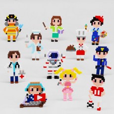 디폼블럭 직업만들기 디폼블럭도안 단체선물 연말 교회 학원 DIY 종강 책걸이 대량주문 어린이집, 03. 간호사 DBPK1703