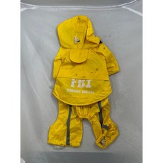 【寵物雨衣-FBI-衣褲可拆-4規格可選】防雨防水 耐扯耐咬 狗狗雨衣, 1個