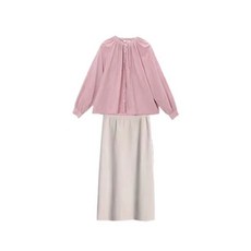 임산부 스커트 투피스 세트 봄 가을 임부 캐주얼 긴팔 셔츠 + 롱 스커트 데일리 세트 JS