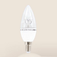 더쎈 LED 촛대구 램프 LED 5w 전구색 노란빛 e14, 1개