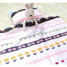 [KC인증] 아기 유아 어린이집 여름 순면 홑이불+베개 커버 세트, 1세트, 오리