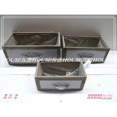 House傢飾 zakka南法田園鄉村風格舊Loft工業風 抽屜造型花器 花架(3個一組)