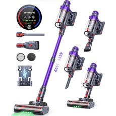 무선 청소기 600W 50KPA 65분 가정용 런타임 자립형 스틱 벽걸이 충전 및 지능형 자동 모드 반려동물 머리카락애완동물바닥용 휴대용