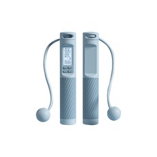 電子計數無線跳繩 卡路里顯示, 1個, 海天藍-4鍵升級款