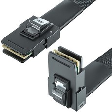 10Gtek SFF-8087 to 6G 미니 SAS 케이블 서버 백플레인RAID 카드용 SATA 호환성 핫스왑 100옴 직각 05m16피트, 0.5m, 1PC