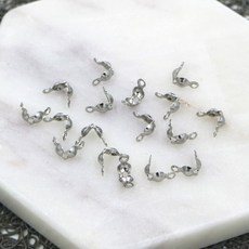 써지컬스틸) 구멍지프 4mm-10개/마감/올챙이캡/비드팁