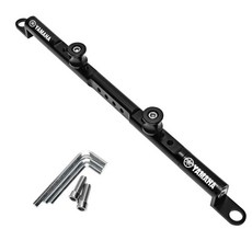 雅馬哈XMAX300/250/400 NMAX155 SMAX155 CNC鋁合金平衡桿導航支架 機車改裝配件, 一體橫桿 黑色（YAMAHA）