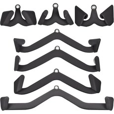 LAT 풀다운 바 조정 케이블 기계 부착용 7Pc T-바 V-바 세트 홈 헬스장 피트니스용 백 트라이셉 근력 운동 핸들 그립