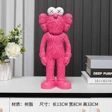 대형 저금통 카우스 인테리어 피규어 장식 선물 거실 캐릭터 소품 귀여운 집들이 특이한 금고 스탠드, C. 핑크)33cm, 1개