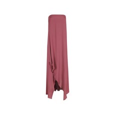 세미쿠튀르 조이 스트랩리스 러플 미디 드레스