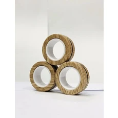 3Pcs 마그네틱 링 Fidget 장난감 세트 성인 자석 스피너 팩 훌륭한 선물 청소년 어린이, 02 rainbow