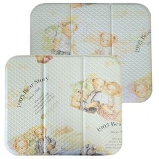 3단접이식 목욕 사우나 곰돌이 양면미니매트 학생방석 986000ea (개), 본상품