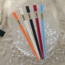 Holin 육각 PBT 파스텔 항균 젓가락 5개입 (색상 교차 가능 / 기입 필수), 5개, 블랙