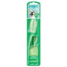 TropiClean Fresh Breath 寵物指套牙刷, 1個, 指套牙刷一組兩入*1