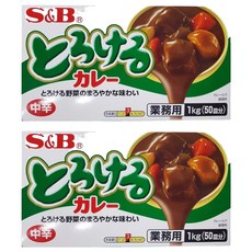 토로케루 카레 소스믹스 중간맛, 1kg, 2개