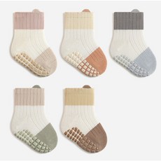아기 유아 미끄럼방지 아장배색양말