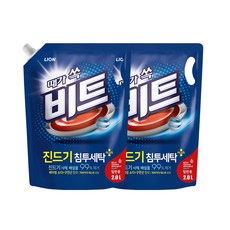 비트 때가쏙 진드기 일반 액상세제 리필, 2L, 2개
