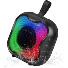 샤워 블루투스 스피커 IPX6 방수 휴대용 가정용 시끄러운 HD 사운드 RGB 조명 해변용 무선 야외 스피커, Small