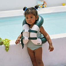 오우아스튜디오 넥튜브 착용형 조끼 아동 성인, 옥스포드 그린, 1개