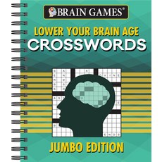 (영문도서) Brain Games - Lower Your Brain Age Crosswords: Jumbo Edition Spiral, Publications International,..., English, 9781680229929