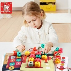 MP6 러닝박스 도형실꿰기 아기장난감실꿰기