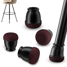 [ 1213811 ] Ezprotekt 24개 엑스트라 스몰 원형 의자 다리 바닥 보호대 나무 및 세라믹 타일 바닥용 식탁 바 다리용 펠트 실리콘 가구 패드 캡 블랙 (X