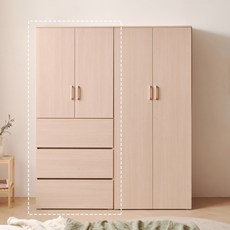 가구라이즈 와이드 광폭 서랍 옷장 800, 크림화이트, 크림화이트