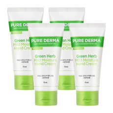 온더바디 퓨어더마 핸드크림 그린허브, 75ml, 4개