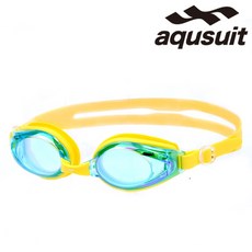 국내생산 아퀴스트 김서림방지 안티포그 미러코팅 물안경 어린이 아동 초등 성인 수경 TG-2500MR, 스카이옐로우, 1개
