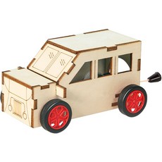 科學實驗教具 科技製作木質拼插DIY回力拉線車 幼兒園學生科教前沿, 1個, 500套起拍單價