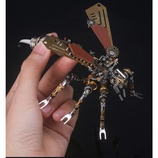 機械黨 機械馬蜂 3D模型 益智金屬拼圖 DIY組裝模型 年節情人節禮物 DIY精緻盒裝, 1個, 機械馬蜂 DIY精緻盒裝