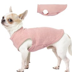 강아지 스웨터 플리스 - 블루 XS 신축성 있는 민소매 조끼 | 따뜻하고 가벼운 스웨터 강아지를 위한 풀오버 디자인 치와와 옷 가을/겨울 아웃도어 의류, 핑크