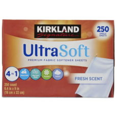 Kirkland Signature 高級衣物柔軟精 250張 清新香味, 靜電紙, 250個