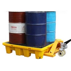 폐유통 받침대 트레이 기름깔판 빠레트 운반 누출 방지 드럼통 패드, 1개, 1300x680x175mm 2배럴 지게차 모델